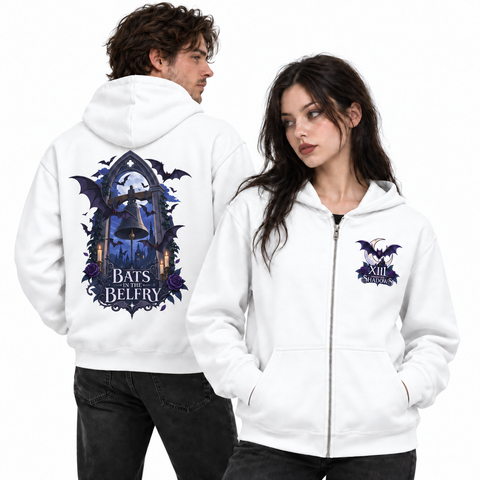 Bats in the Belfry Unisex Zip Hoodie