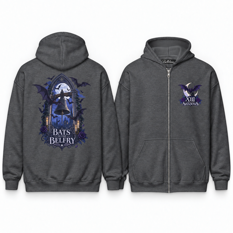 Bats in the Belfry Unisex Zip Hoodie
