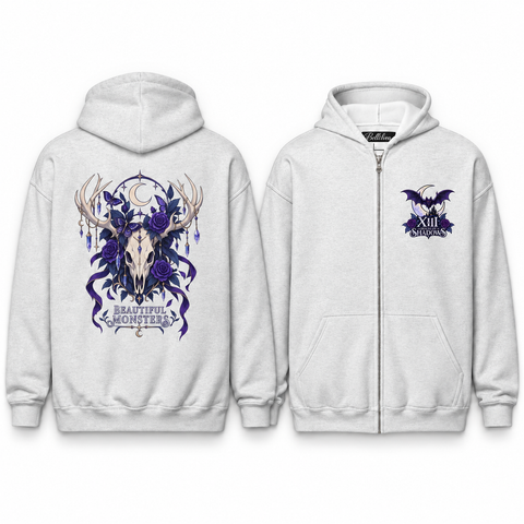 Beautiful Monsters Unisex Zip Hoodie
