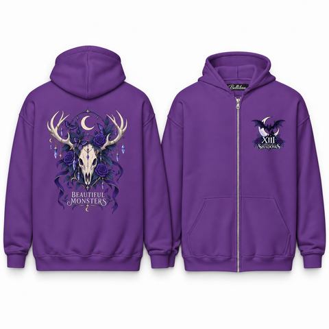 Beautiful Monsters Unisex Zip Hoodie
