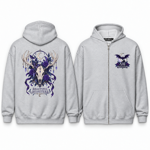 Beautiful Monsters Unisex Zip Hoodie