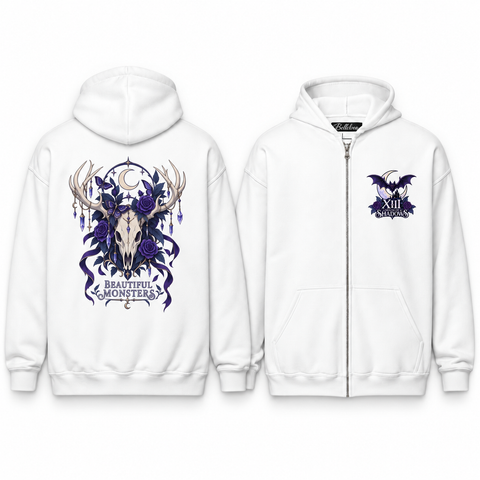 Beautiful Monsters Unisex Zip Hoodie