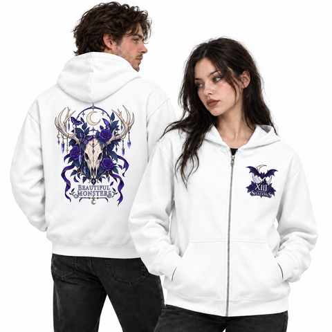 Beautiful Monsters Unisex Zip Hoodie