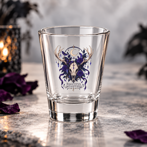 Beautiful Monsters Shot Glass, 1.5oz