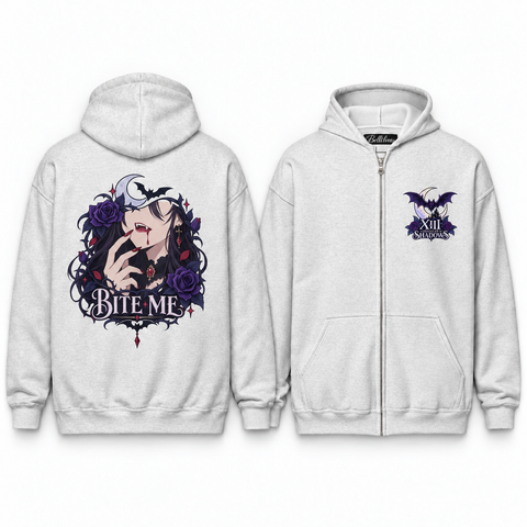 Bite Me Unisex Zip Hoodie