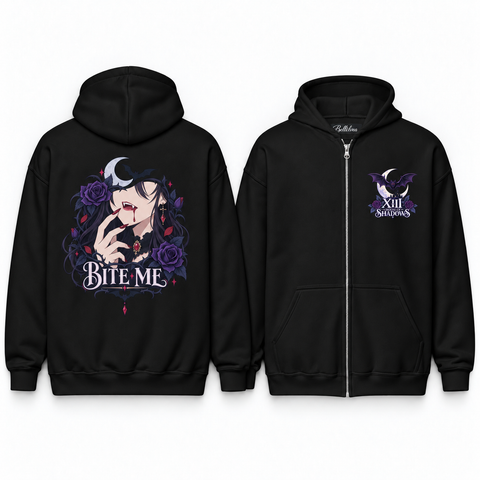 Bite Me Unisex Zip Hoodie