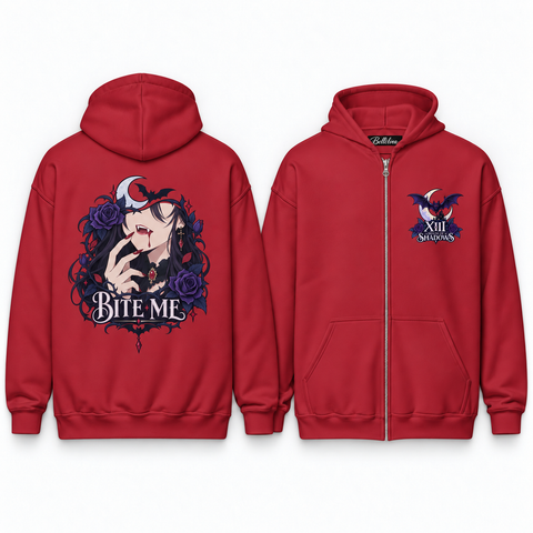 Bite Me Unisex Zip Hoodie