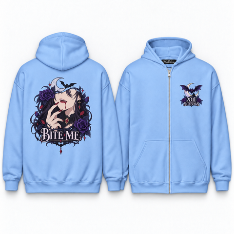 Bite Me Unisex Zip Hoodie