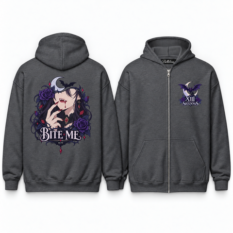 Bite Me Unisex Zip Hoodie