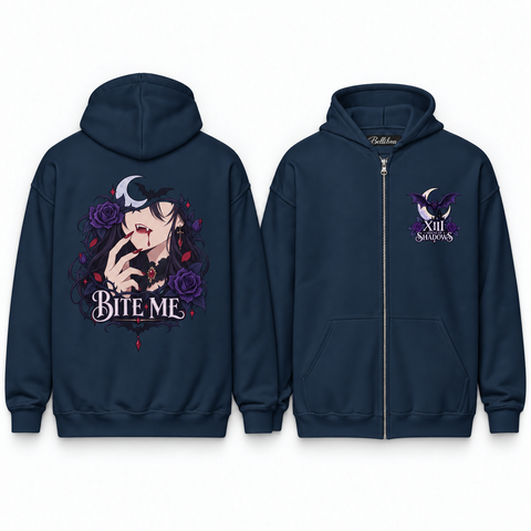 Bite Me Unisex Zip Hoodie