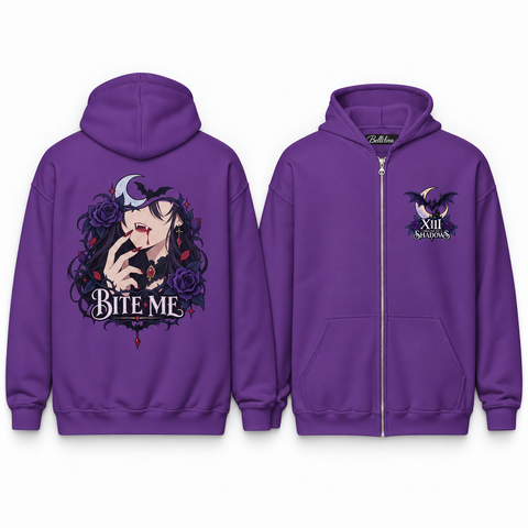 Bite Me Unisex Zip Hoodie