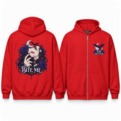 Bite Me Unisex Zip Hoodie