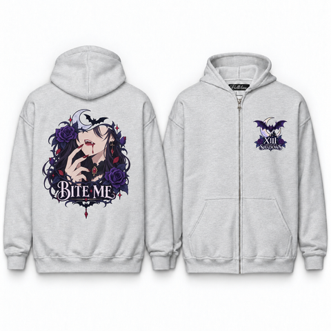 Bite Me Unisex Zip Hoodie