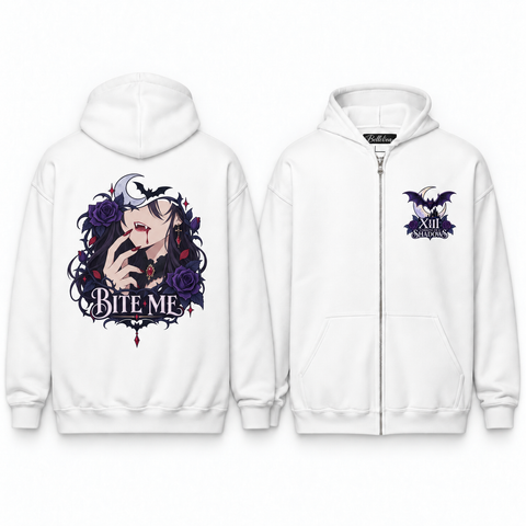 Bite Me Unisex Zip Hoodie