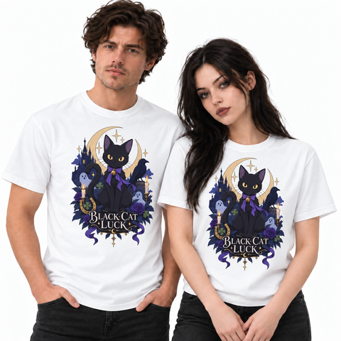 Black Cat Luck Unisex T-shirt