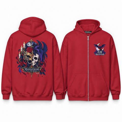 Masquerade of the Dead Unisex Zip Hoodie