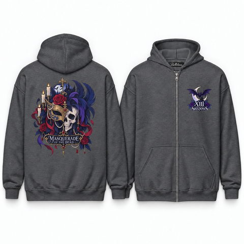 Masquerade of the Dead Unisex Zip Hoodie