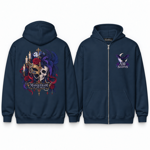 Masquerade of the Dead Unisex Zip Hoodie