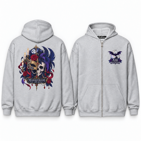 Masquerade of the Dead Unisex Zip Hoodie