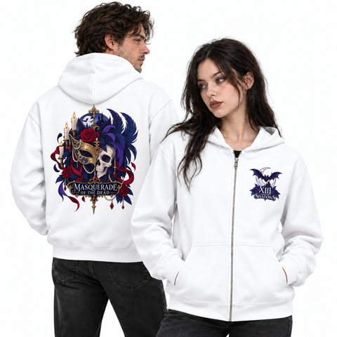 Masquerade of the Dead Unisex Zip Hoodie
