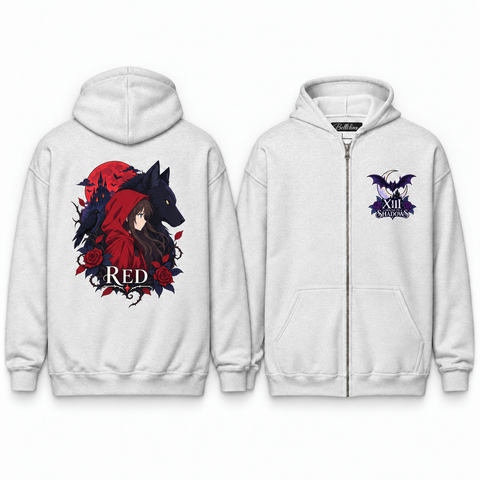 Red Unisex Zip Hoodie