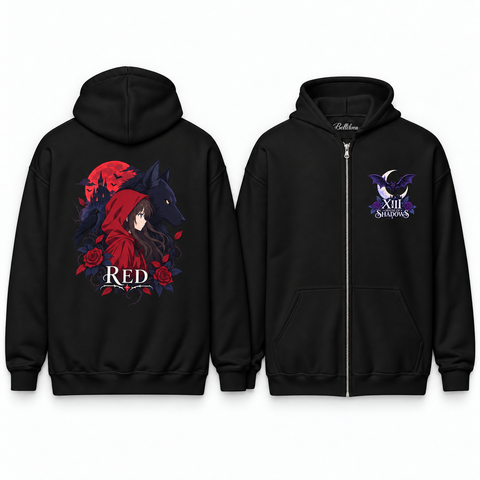 Red Unisex Zip Hoodie
