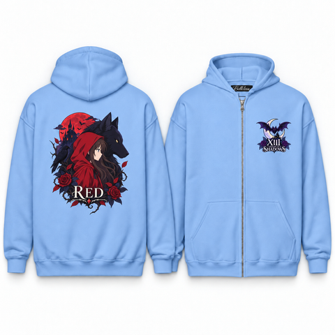 Red Unisex Zip Hoodie