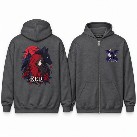 Red Unisex Zip Hoodie