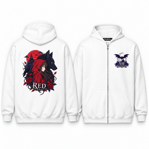 Red Unisex Zip Hoodie