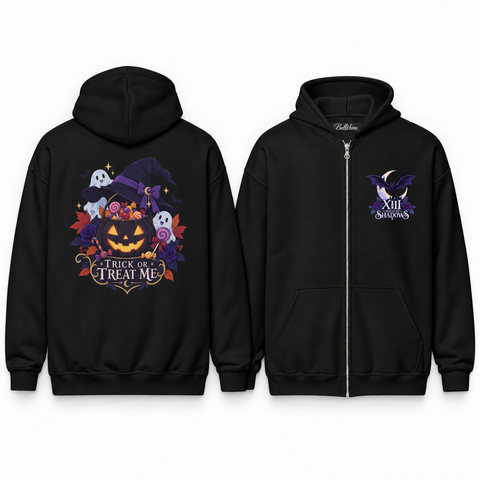 Trick or Treat Me Unisex Zip Hoodie
