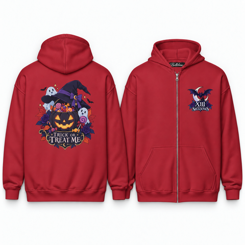 Trick or Treat Me Unisex Zip Hoodie