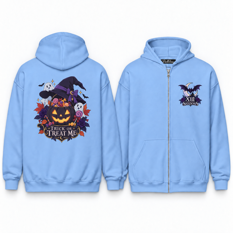 Trick or Treat Me Unisex Zip Hoodie