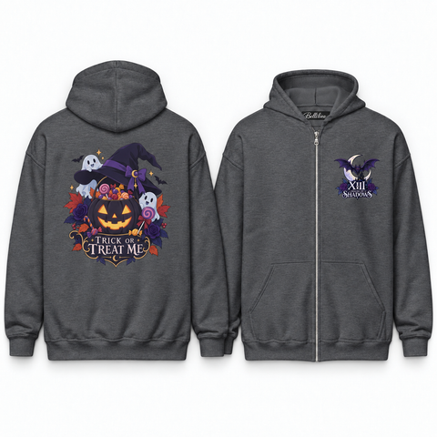 Trick or Treat Me Unisex Zip Hoodie