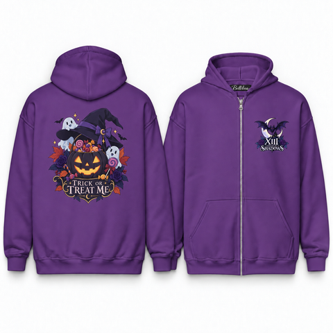 Trick or Treat Me Unisex Zip Hoodie