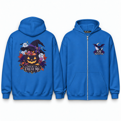 Trick or Treat Me Unisex Zip Hoodie