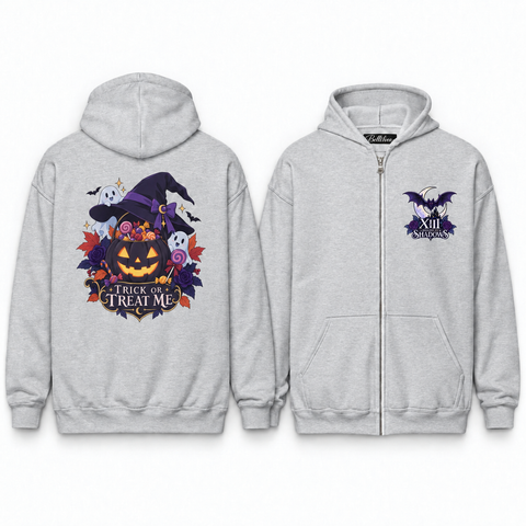 Trick or Treat Me Unisex Zip Hoodie