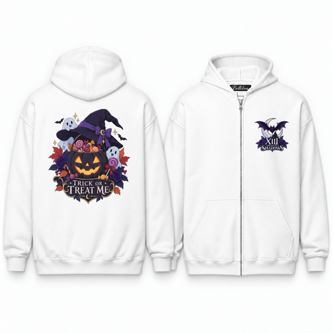 Trick or Treat Me Unisex Zip Hoodie